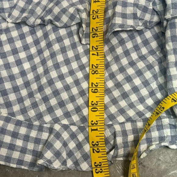 Ever after Blue and White Gingham Ruffle Dress Sz s - Picture 8 of 8
